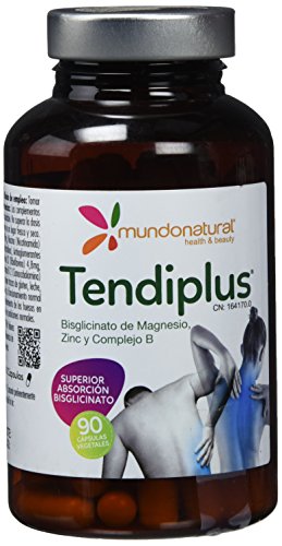 Mondonatural, Tendiplus Bisglicinato de Magnesio, Zinc y Complejo B, 90 Capsulas