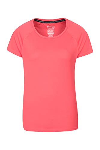 Mountain Warehouse Camiseta Endurance para Mujer - Top de Verano IsoCool para Mujer, Camiseta con protección Solar UV UPF30+ - para Correr, Viajar e IR al Gimnasio Coral 38