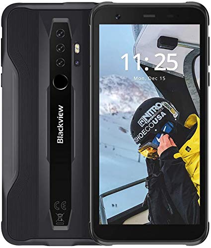 Moviles Resistente Outdoor 4G, Blackview BV6300 Android 10 Impermeable Smartphone, 32GB+3GB, SD 128GB, 5.7'' 11,6 mm Ultrafino, 13MP+8MP, IP68/IP69 Móvil Libre Antigolpes, Dual SIM/GPS/NFC/Face ID