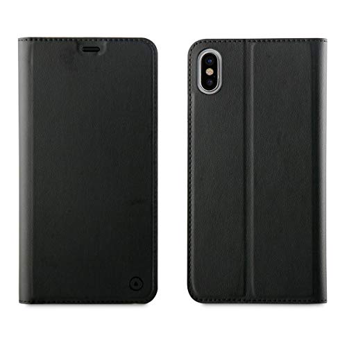 Muvit Folio - Funda para Apple iPhone XS MAX con función Soporte, Color Negro