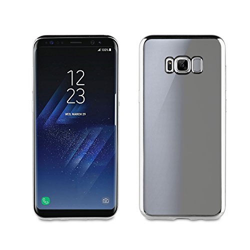 Muvit Life MLBKC0164 - Funda TPU para Samsung Galaxy S8, Color Plata