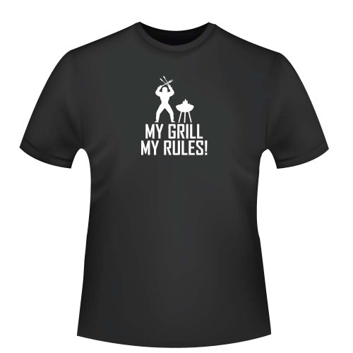 My Rules parrilla, para hombre T-Shirt - Comercio justo Negro negro Talla:xxx-large