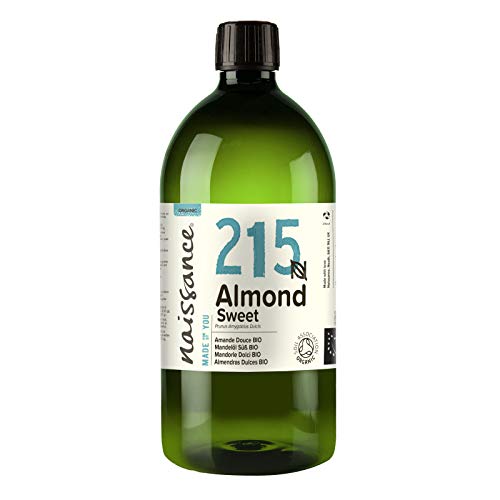 Naissance Aceite de Almendras Dulces BIO n. º 215 1L Puro, natural, certificado ecológico, prensado en frío, vegano, sin hexano, no OGM