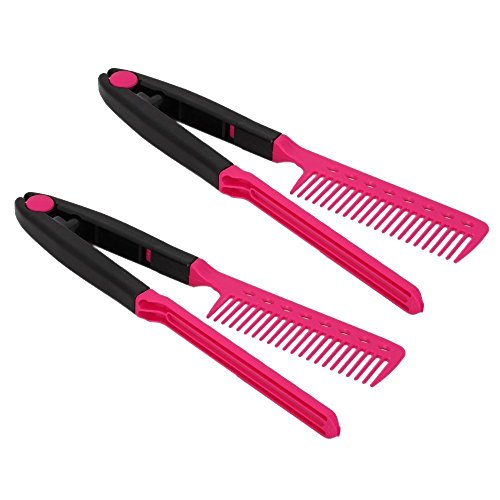 NiceButy 2pcs peluquería cabello peine profesional DIY Hairdress estilo V Shape peine