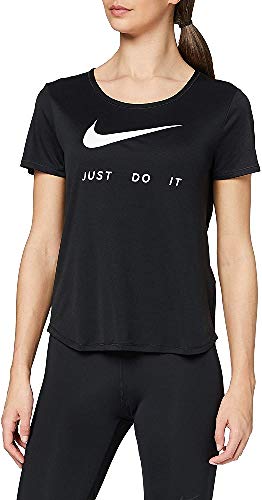 NIKE W Nk Top SS Swsh Run Camiseta de Manga Corta, Mujer, Limelight/(White), S