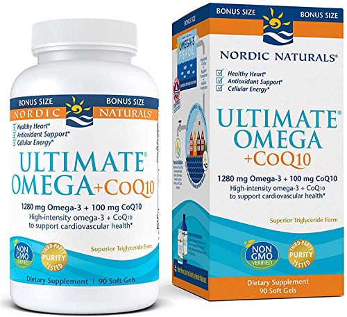 Nordic Naturals Ultimate Omega + Coq10, 1280Mg - 60 Cápsulas Blandas 60 Unidades 140 g