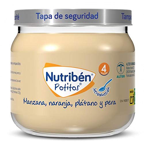 Nutribén - Potito Introducción Manzana, Naranja, Plátano y Pera