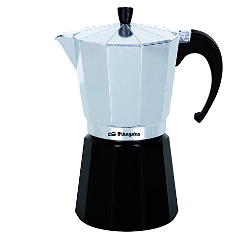 Orbegozo KFM 130 – Cafetera italiana de aluminio, 1 taza de capacidad, negro y silver