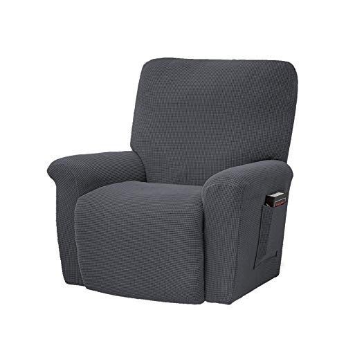 Orumrud Funda de Sillón Relax Elástica Completo Protector para Sillón Reclinable,4 Partes Elástica Jacquard Funda de Sillón，Sillón eléctrico Funda reclinable Silla Funda