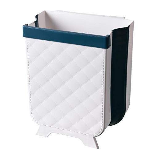 OUTEYE Cubo de Basura Colgante Plegable Cubo de Basura de Almacenamiento de residuos de Cocina Cubo de Basura montado en la Pared Cubo de Basura para baño Inodoro