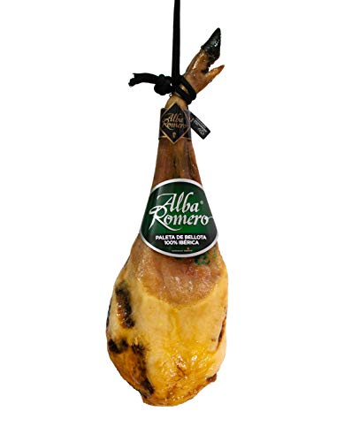 Paleta de Jamón 100% Ibérica de Bellota ALBA ROMERO | Peso aproximado de 4.5 KG | Pieza entera + cubrejamón