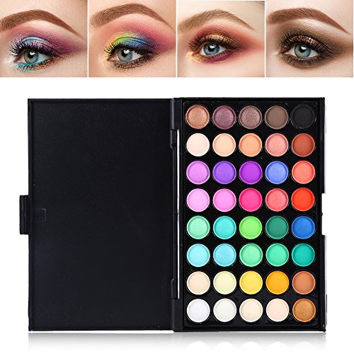 Paleta de sombras de ojos, 40 colores Mineral Pigmento mate Sombra de ojos a prueba de agua en polvo Cosméticos de maquillaje Por Filfeel(#2)