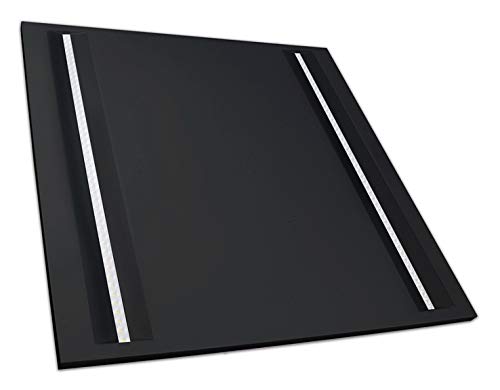 Panel LED de 60 x 60 cm, 40 W, incluye fuente de alimentación, lámpara de techo, cocina, lámpara de oficina, manta de rejilla (Black Office)