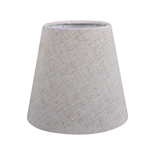 Pantalla de lino vintage para lámpara de araña de cristal, lámpara de pared, lámpara de techo, pantalla de lámpara de mesa (lino)