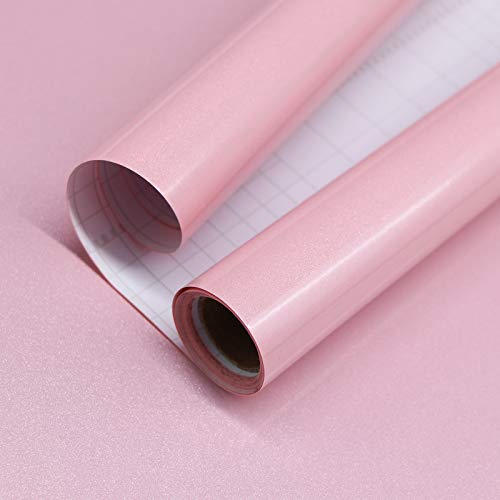 Papel Adhesivo para Muebles Rosa 40cm X 3m Vinilo Pegatina Autoadhesivo Decoración De La Pared Gabinetes De Cocina Escritorio Cajón DIY Pegatina