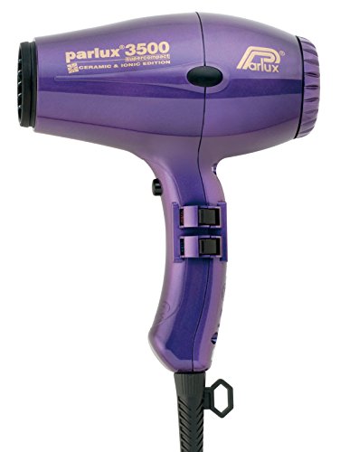 Parlux 3500 Super Compact Secador de pelo de cerámica con iones, 2000 W, Morado