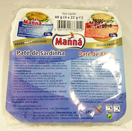 Pate De Atún Y Sardina Manná 4X22G