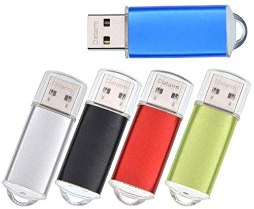 Pen Drive 8GB Memoria Flash USB 5 Piezas Llaves USB 2.0 - Portátil Mini Pendrive 8 GB 5 Unidades Multicolor Metal Unidad Flash USB - Datarm Almacenamiento de Datos USB 2.0 Flash Drive para Música