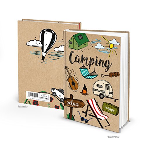 Petit livre journal intime Carnet de Voyage Relax Voyage Voyage Camping Caravane Camper Camping de bus comme Guitare Stylex Carnet Carnet DIN A5 Couverture rigide cadeau