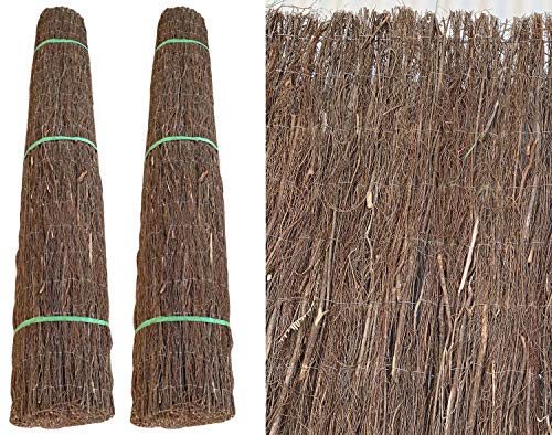 Rollo Brezo Natural Color marrón Oscuro. Rollo Brezo ecológico 2 m Altura por 3 m Longitud (2- Brezos)