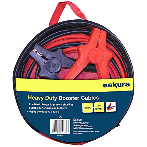 Sakura SS3626 Cable de Arranque, 400 Amp 3 metres