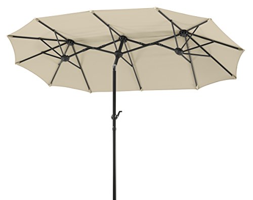 Schneider 746-02 Salerno Parasol Rectangular, Natural, 300 x 150 cm