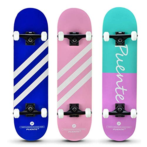 Skateboard 7 capas Skateboard Tabla corta Tablero Profesional Completo Pro SkateboardDouble Kick Maple Wood Trucos para adultos Patines para principiantes, regalo de cumpleaños para niños Boys Girls 3