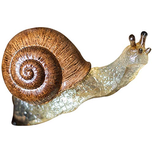 sknonr Resina Lindo del Caracol estatuas Figurines, Maceta pequeña pecera Decoración 4,7 x 2,8 Pulgadas