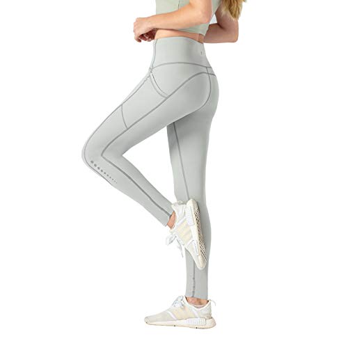 TOMSHOO Pantalones Yoga Mujer, Leggings Yoga Mujer Cintura Alta, Mallas Yoga Mujer con Bolsillos, para Correr Deportes Estiramiento y Pilates