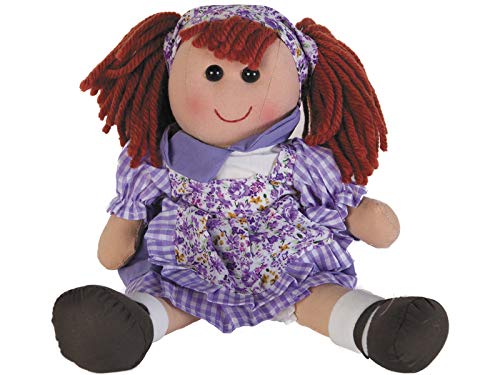 TWINAH Muñeca Trapo Vestido Lila 35 cm.