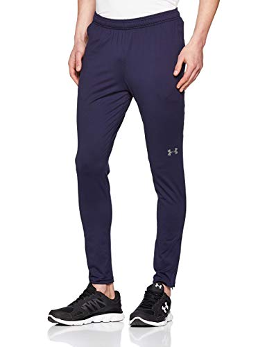 Under Armour UA Challenger II Pantalones para hombre, ajustado pantalón de chándal, pantalones largos ultraligeros y de secado rápido, Midnight Navy/Graphite (410), SM