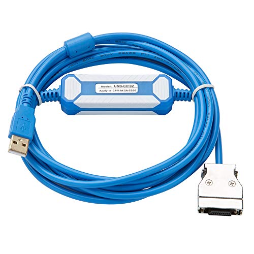 USB-CIF02 - Cable de programación PLC para Omron (USB a RS232, CPM1A, CPM2A, CPM2AH/C200HS, chapado en oro)