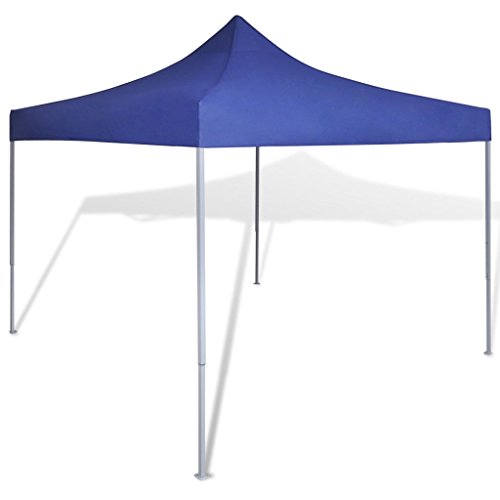 vidaXL Tienda Fiesta Plegable de Jardín Acero PVC Azul Carpa Pérgola de Patio