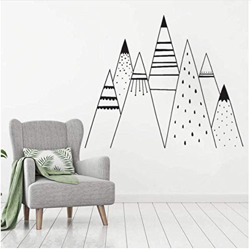 Vinilo Tribal Mountain Vinilos decorativos para habitación de niños Decoración de dormitorio Calcomanías de pared extraíbles Adhesivos Murales Adhesivos de pared 43x51cm