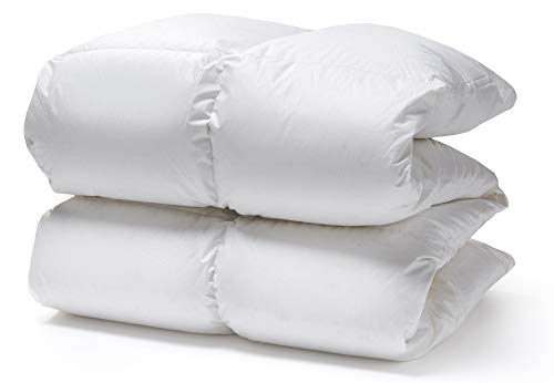 White Cloudz - Relleno nórdico Graz Invierno Plus/Extra cálido - edredón Natural de 90% plumón Duvet Europeo - Tejido Exterior 100% algodón percal - Lavable 60°C - 260 x 220 cm