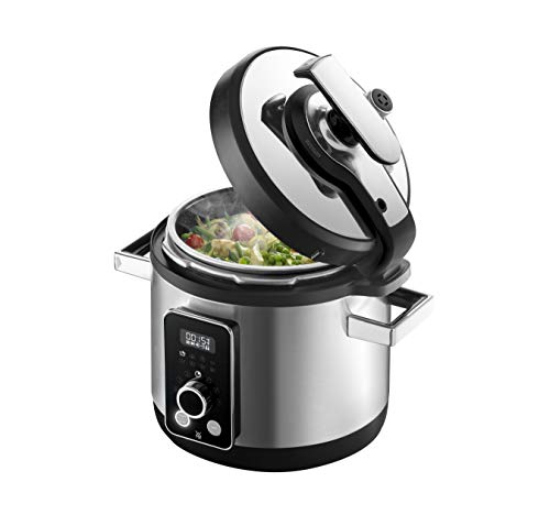 WMF Perfect Multifunctional Cooker Olla a Presión Eléctrica, Programable, 8 Programas, Cocción rápida y Lenta, Capacidad de 6 l, Incluye Recetario, 1100 W, Acero