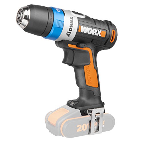 Worx WX178.9 Taladro Atornillador, 0 W, 20 V, Negro y Naranja