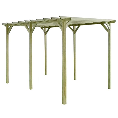 Xingshuoonline Pergola Madera Pérgola de Jardín de Madera de Pino Impregnada 4x2x2m Pergola