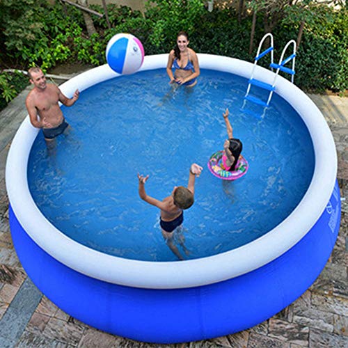 XM&LZ Extra Grande Piscina Hinchable para Los Niños Adultos,Redondo PVC Piscina, Uso Doméstico Blow Up Pool,Jardín Al Aire Libre Piscina Infantil Azul 240x63cm