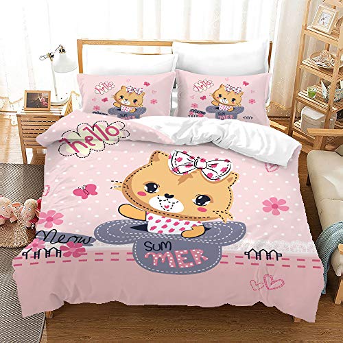 YIWANGO Juego De Funda Nórdica Winnie The Pooh para Niños Juego De Cama Completo para Niños con Fundas De Almohada Cama De 3 Piezas Resistente A Las Manchas,C-Single140x210cm