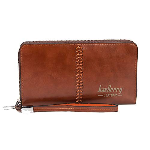 Young & Ming - Grande Cartera Piel Billetera de cuero Hombre y Mujer para tarjeta de crédito