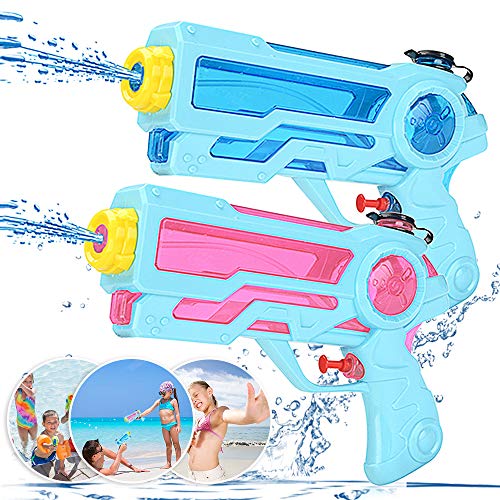 Zaloife Pistola de Agua Juguete de los Niños Water Pistol 350ml para Batalla Jardín Juguete Rociador Fiestas de Verano al Aire Libre Infantil Batalla de Agua, Playa, Piscina, 2 Pack