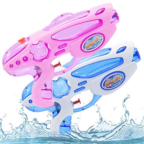 Zaloife Pistola de Agua Juguete de los Niños Water Pistol para Batalla Jardín Juguete Rociador Fiestas de Verano al Aire Libre Infantil Batalla de Agua, Playa, Piscina, 2 Pack