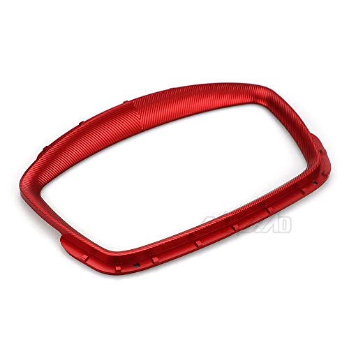 ZMDA Nueva llegada GTS Motorcycle LCD Speedometer Cover Digital Dashboard RIM CNC Aluminio Accesorios para Pia.ggio Ves.PA GTS 250 300 2013-2020 Duradero y práctico (Color : Red)