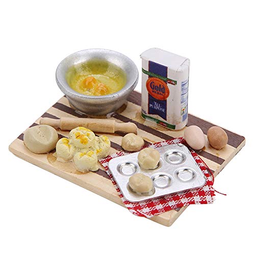 Zwindy Tablero de Comida en Miniatura de casa de muñecas, Tablero de Pan de casa de muñecas, Materiales Superiores Bonito Accesorio Mano de Obra Fina niños