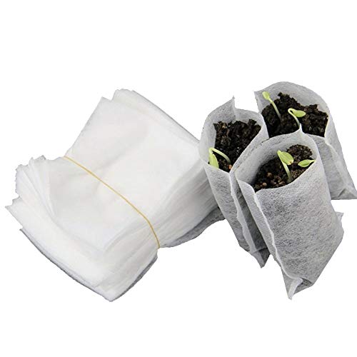 1000 bolsas de siembra no tejidas para el vivero, bolsa de plantación de plantas de cultivo, bolsa de cultivo para plantas de vivero, bolsa de nutrición, ecológica, degradable