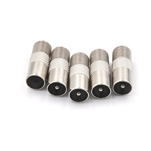 5Pcs/Lot STB Quick Plug RF Coax F Female To RF Male Connector TV Antenna Coaxial Connector F Connector TV Coaxial Plug