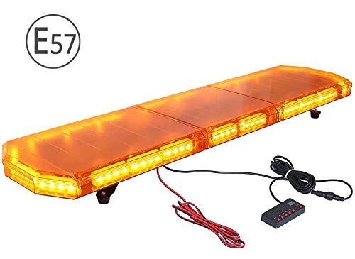 88LED Barra Luz Estroboscopica de Advertencia Lampara de Emergencia Flash 21 Modos para 12-24V Remolque SUV Camión Fugoneta Caravana