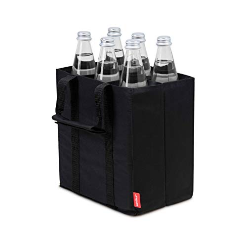 achilles 6er, bolsa para 6 botellas de 1,5L, portabotellas en negro, 25 cm x 17 cm x 27 cm