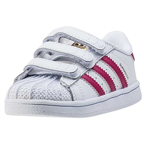 adidas Superstar Foundation CF, Botas Unisex niños, Blanco (Footwear White/Bold Pink/Footwear White), 20 EU